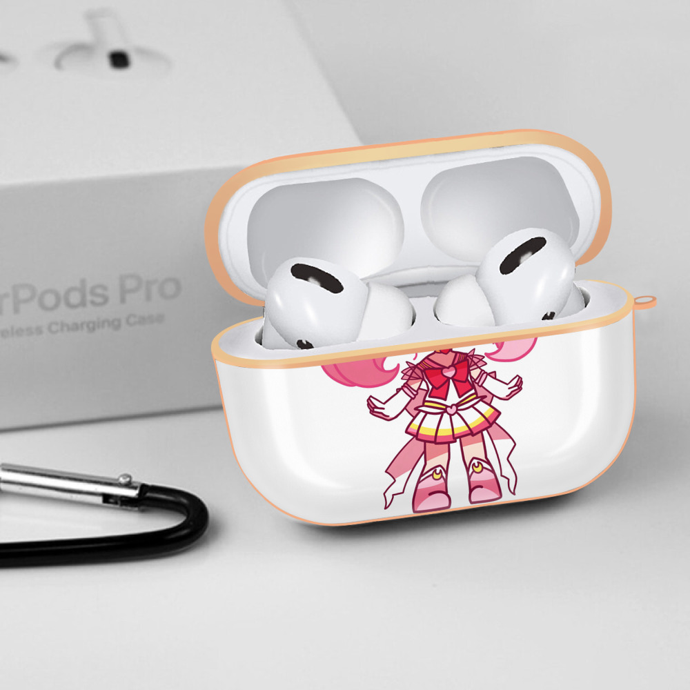 美少女戦士セーラームーン ちびうさ Sailor Moon Chibiusa Tsukino Usagi Small Lady Serenity 【AirPods Pro用】ハードシェル保護ケース｜耐衝撃・防指紋・カラビナ付き商品仕様