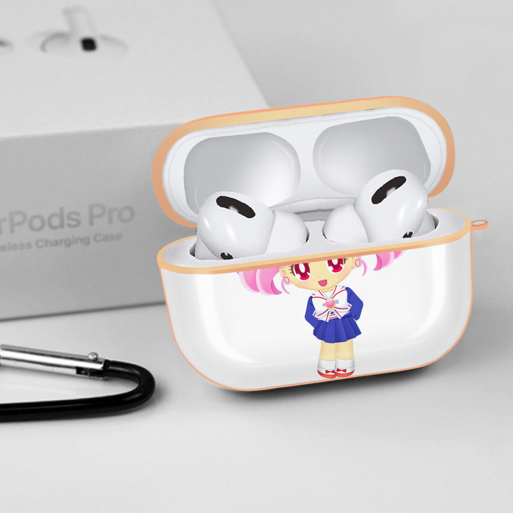 美少女戦士セーラームーン ちびうさ Sailor Moon Chibiusa Tsukino Usagi Small Lady Serenity 【AirPods Pro用】ハードシェル保護ケース｜耐衝撃・防指紋・カラビナ付き商品仕様