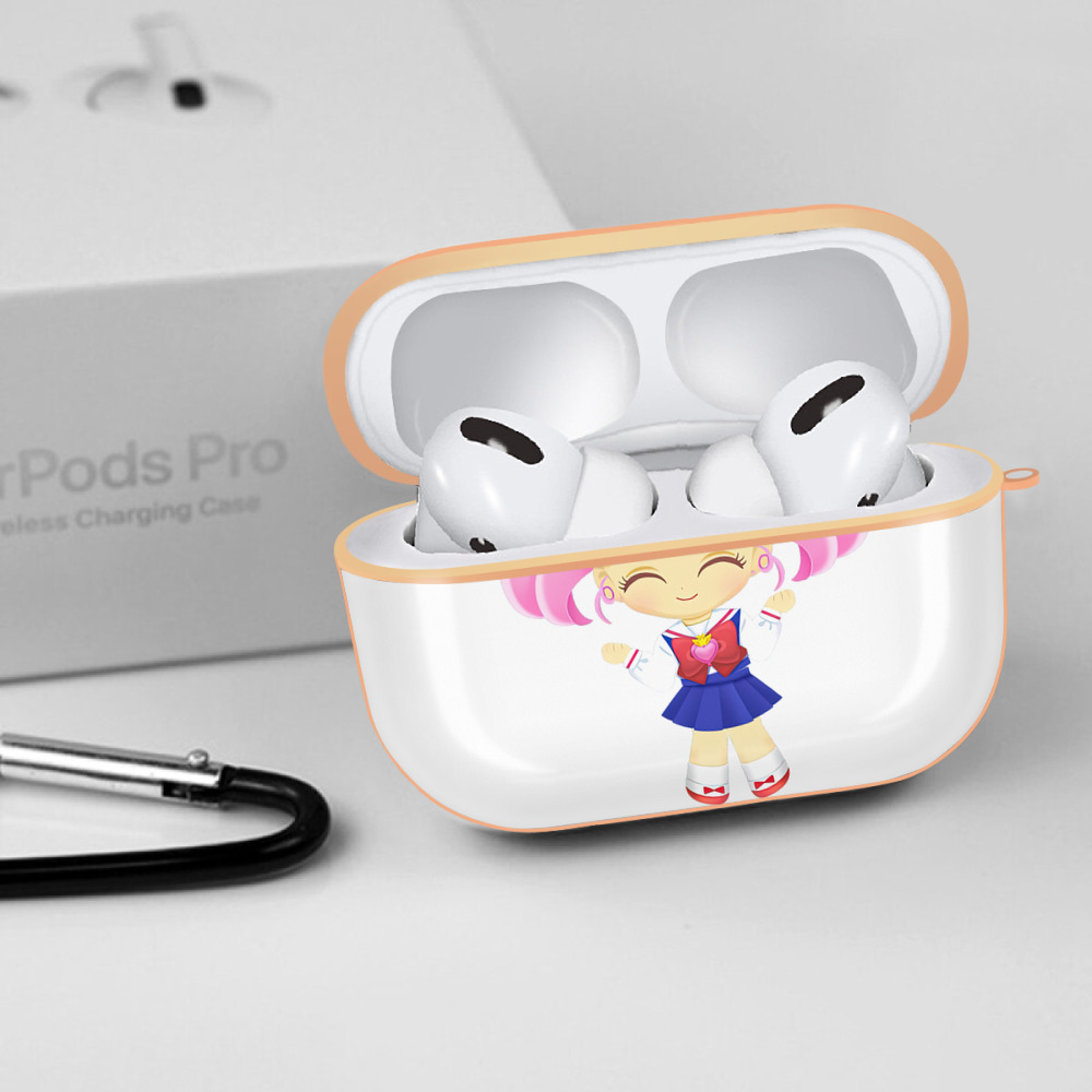 美少女戦士セーラームーン ちびうさ Sailor Moon Chibiusa Tsukino Usagi Small Lady Serenity 【AirPods Pro用】ハードシェル保護ケース｜耐衝撃・防指紋・カラビナ付き商品仕様