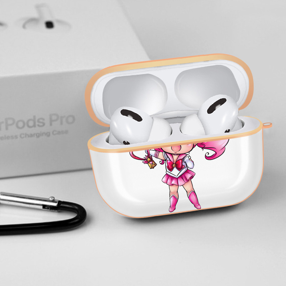 美少女戦士セーラームーン ちびうさ Sailor Moon Chibiusa Tsukino Usagi Small Lady Serenity 【AirPods Pro用】ハードシェル保護ケース｜耐衝撃・防指紋・カラビナ付き商品仕様