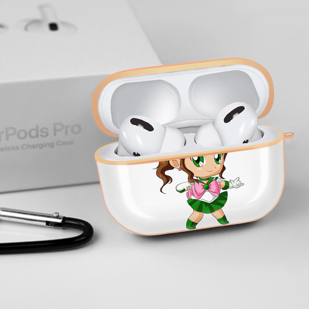 美少女戦士セーラームーン 木野 まこと きの まこと Sailor Moon Kino Makoto （セーラージュピター；Sailor Jupiter） 【AirPods Pro用】ハードシェル保護ケース｜耐衝撃・防指紋・カラビナ付き商品仕様