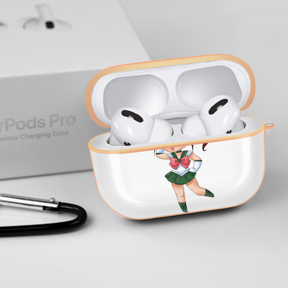美少女戦士セーラームーン 木野 まこと きの まこと Sailor Moon Kino Makoto （セーラージュピター；Sailor Jupiter） 【AirPods Pro用】ハードシェル保護ケース｜耐衝撃・防指紋・カラビナ付き商品仕様