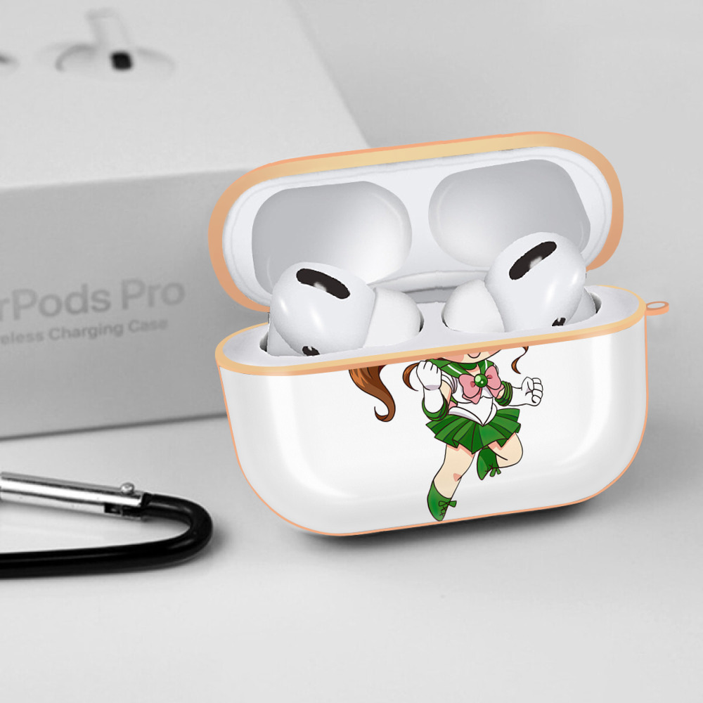 美少女戦士セーラームーン 木野 まこと きの まこと Sailor Moon Kino Makoto （セーラージュピター；Sailor Jupiter） 【AirPods Pro用】ハードシェル保護ケース｜耐衝撃・防指紋・カラビナ付き商品仕様