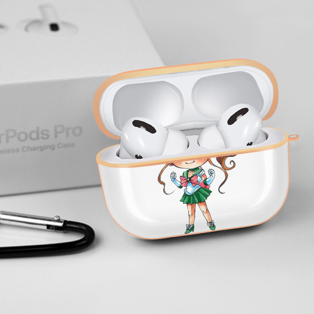 美少女戦士セーラームーン 木野 まこと きの まこと Sailor Moon Kino Makoto （セーラージュピター；Sailor Jupiter） 【AirPods Pro用】ハードシェル保護ケース｜耐衝撃・防指紋・カラビナ付き商品仕様