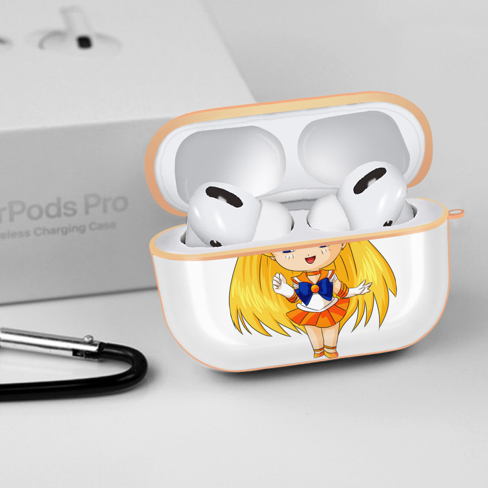 美少女戦士セーラームーン 愛野 美奈子 あいの みなこ Sailor Moon Aino Minako 【AirPods Pro用】ハードシェル保護ケース｜耐衝撃・防指紋・カラビナ付き商品仕様