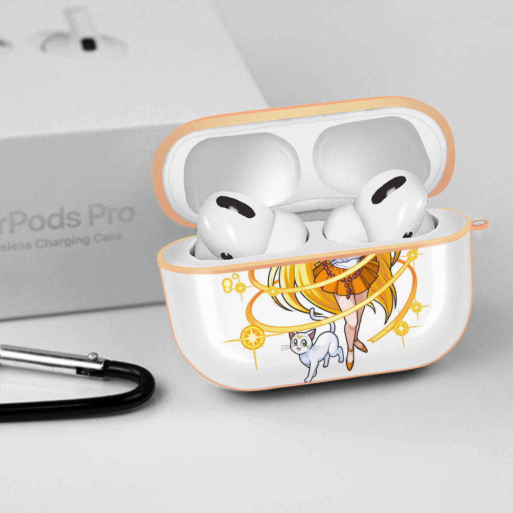 美少女戦士セーラームーン 愛野 美奈子 あいの みなこ Sailor Moon Aino Minako 【AirPods Pro用】ハードシェル保護ケース｜耐衝撃・防指紋・カラビナ付き商品仕様