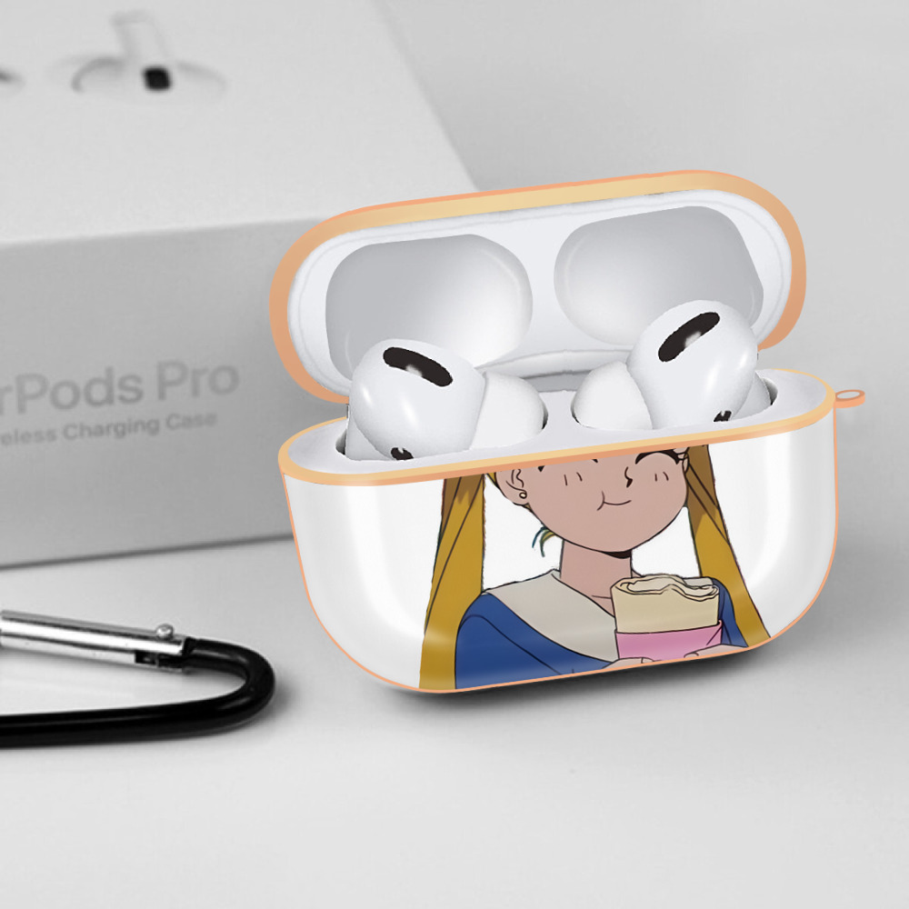 美少女戦士セーラームーン 愛野 美奈子 あいの みなこ Sailor Moon Aino Minako 【AirPods Pro用】ハードシェル保護ケース｜耐衝撃・防指紋・カラビナ付き商品仕様