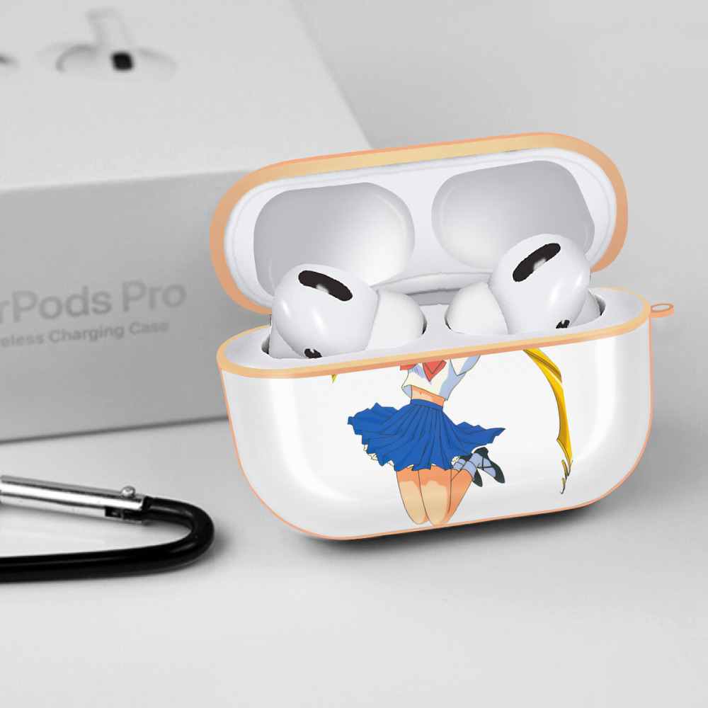 美少女戦士セーラームーン 愛野 美奈子 あいの みなこ Sailor Moon Aino Minako 【AirPods Pro用】ハードシェル保護ケース｜耐衝撃・防指紋・カラビナ付き商品仕様