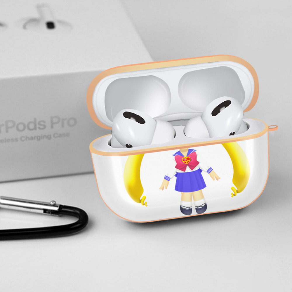美少女戦士セーラームーン 愛野 美奈子 あいの みなこ Sailor Moon Aino Minako 【AirPods Pro用】ハードシェル保護ケース｜耐衝撃・防指紋・カラビナ付き商品仕様