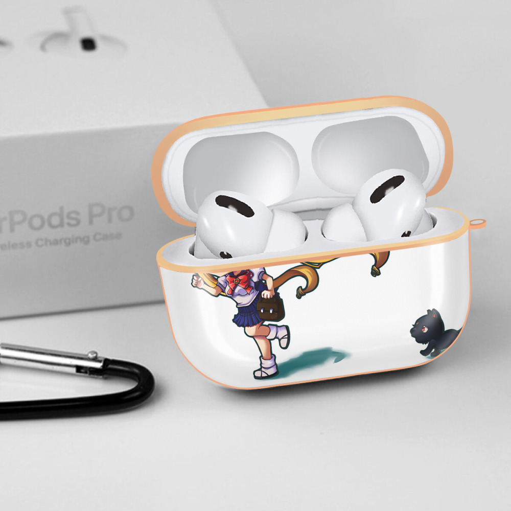 美少女戦士セーラームーン 愛野 美奈子 あいの みなこ Sailor Moon Aino Minako 【AirPods Pro用】ハードシェル保護ケース｜耐衝撃・防指紋・カラビナ付き商品仕様