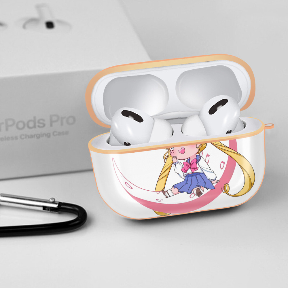 美少女戦士セーラームーン 愛野 美奈子 あいの みなこ Sailor Moon Aino Minako 【AirPods Pro用】ハードシェル保護ケース｜耐衝撃・防指紋・カラビナ付き商品仕様