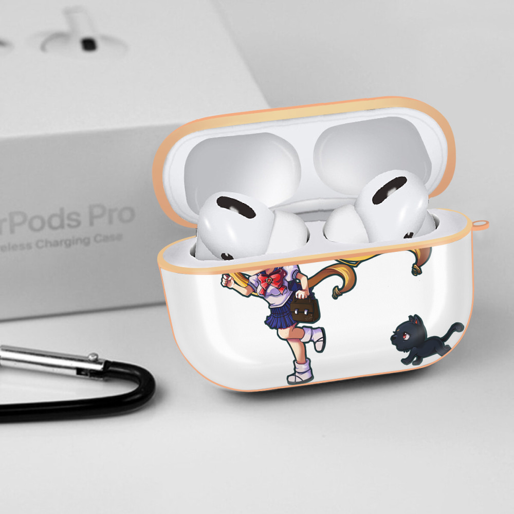 美少女戦士セーラームーン 愛野 美奈子 あいの みなこ Sailor Moon Aino Minako 【AirPods Pro用】ハードシェル保護ケース｜耐衝撃・防指紋・カラビナ付き商品仕様