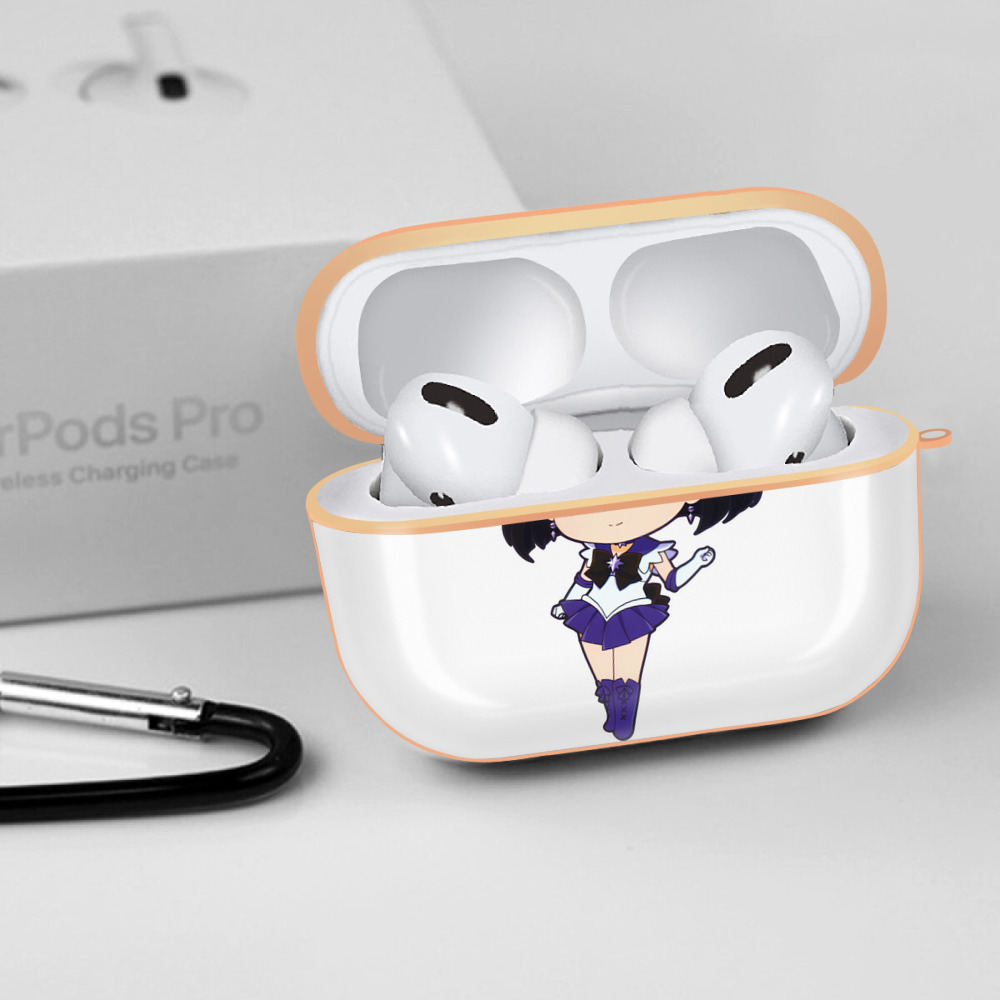 美少女戦士セーラームーン 土萠ほたる Sailor Moon Tomoe Hotaru （セーラーサターン；Sailor Saturn） 【AirPods Pro用】ハードシェル保護ケース｜耐衝撃・防指紋・カラビナ付き商品仕様
