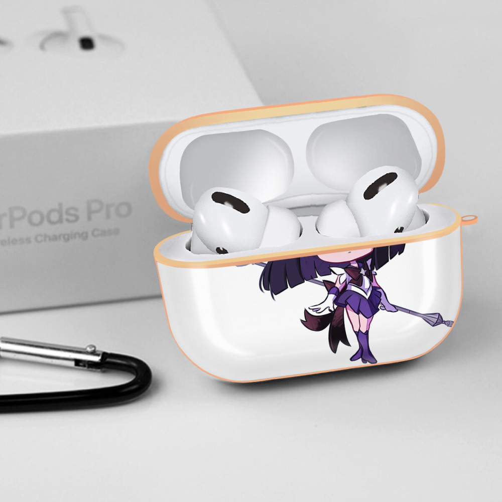 美少女戦士セーラームーン 土萠ほたる Sailor Moon Tomoe Hotaru （セーラーサターン；Sailor Saturn） 【AirPods Pro用】ハードシェル保護ケース｜耐衝撃・防指紋・カラビナ付き商品仕様