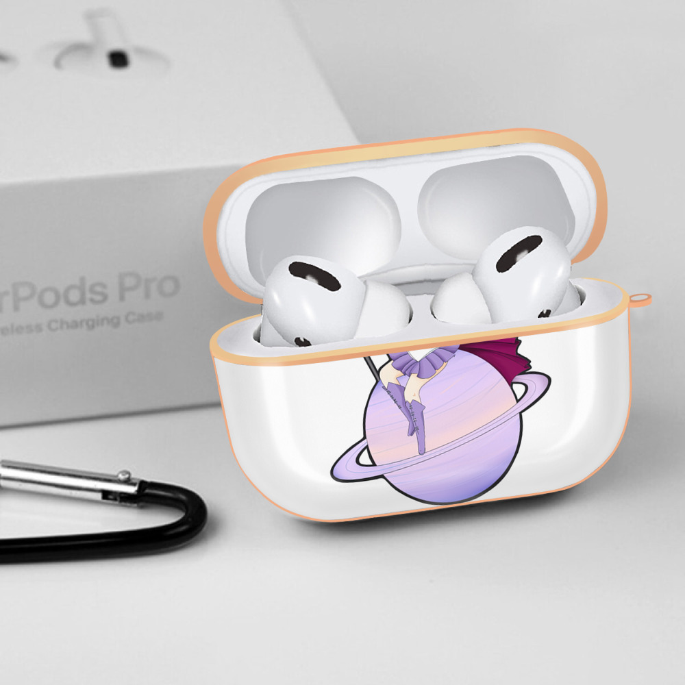 美少女戦士セーラームーン 土萠ほたる Sailor Moon Tomoe Hotaru （セーラーサターン；Sailor Saturn） 【AirPods Pro用】ハードシェル保護ケース｜耐衝撃・防指紋・カラビナ付き商品仕様